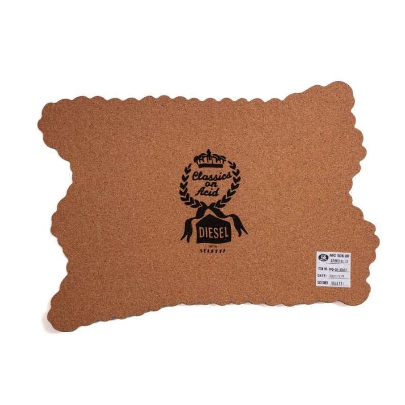 SELETTI DIESEL LIVING-CLASSIC ON ACID Tapis de table 53,6 x 37 cm En liège - Acid Flower E