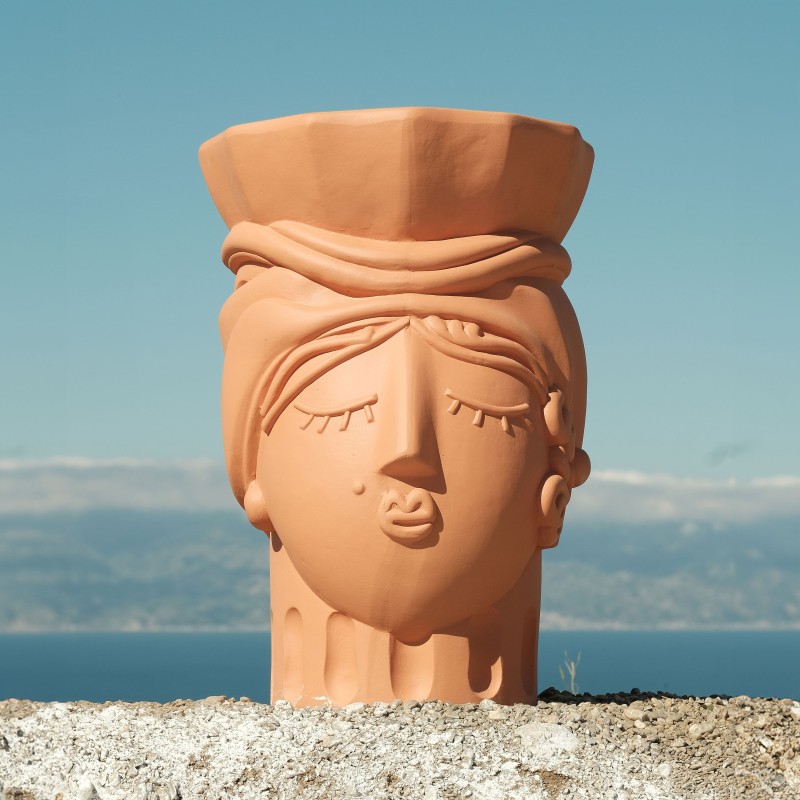 SELETTI MAGNA GRAECIA 2.0 Vase 33 x 31 cm Terracotta Dunkelbraun - Woman