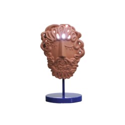 SELETTI MAGNA GRAECIA 2.0 Tischleuchte 24 x 14 cm Terrakotta - Medusa Mask