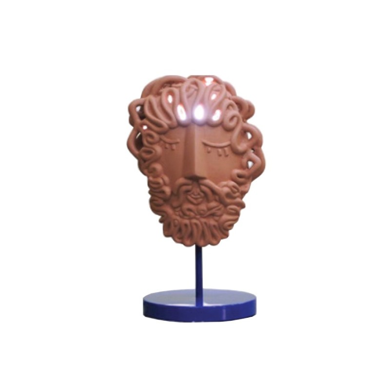 SELETTI MAGNA GRAECIA 2.0 Tischleuchte 24 x 14 cm Terrakotta - Medusa Mask