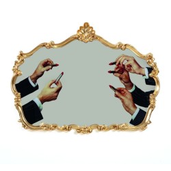 SELETTI BAROQUE MIRROR Miroir 120 x 7 x 90 cm avec Cadre en PU et MDF