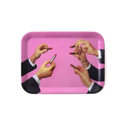 SELETTI TOILETPAPER Tablett 32 x 43,5 cm Melamin - Lipstick Pink