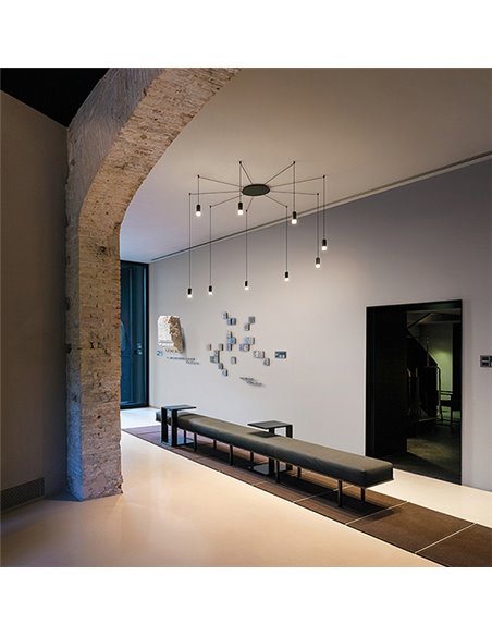 Vibia Wireflow Free-Form 5X - lampe a suspension