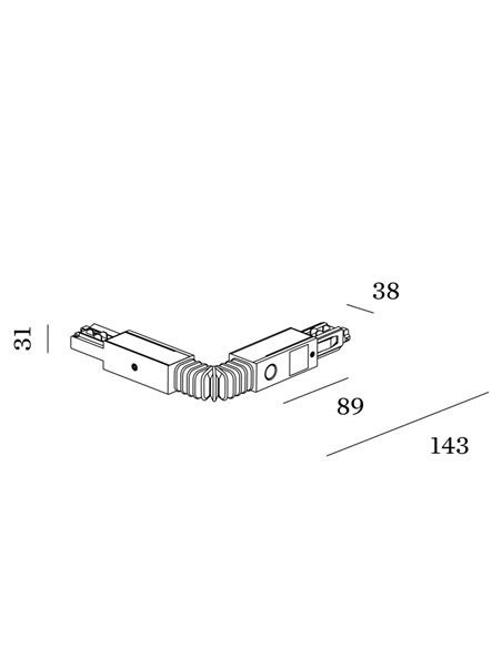 Wever & Ducré 3-Phase Track Flexible Connector