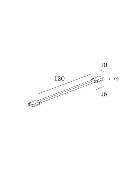 Wever & Ducré ILANE MINI CONNECTOR STRIP TO STRIP WIRED 