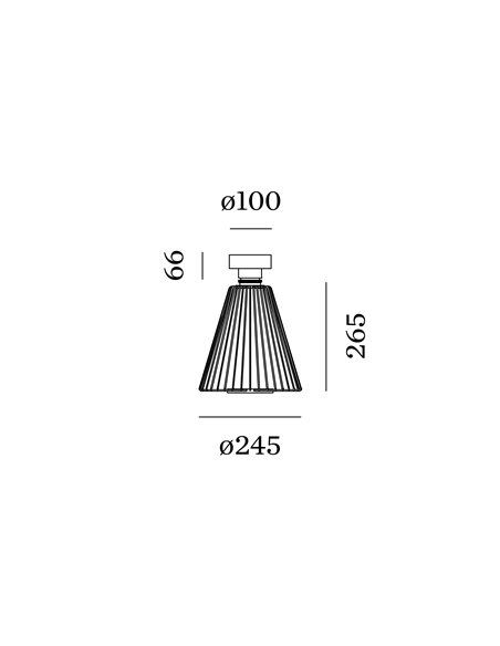 Wever & Ducré Wiro 1.0 Cone Ceiling Surf E27 Deckenlampe