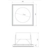 BRICK IN THE WALL Zerodix 140 IP54 Bathroom LED 2000 lm CRI80