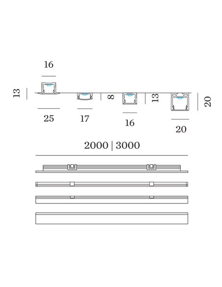 Wever & Ducré ILANE LED COB STRIP IP20 5.0M 10W/M 800 lm/M LEDstrip