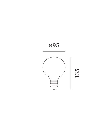 Wever & Ducré LAMP G95 LED 2700K MIRROR SILVER E27 6W CRI90 500 lm PHASE-CUT DIM