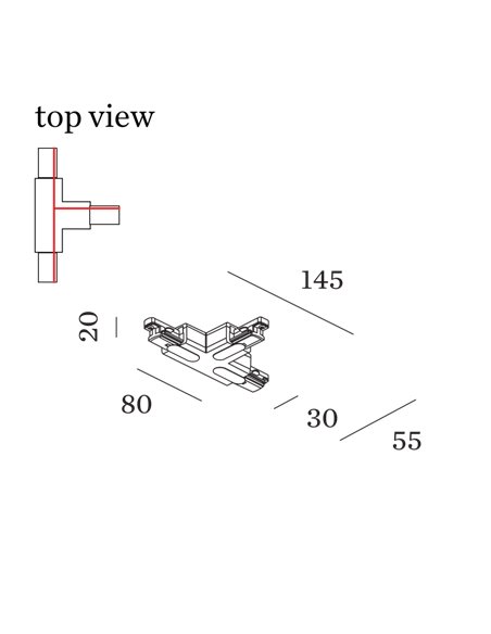 Wever & Ducré 1-phase track | AA-A T-Connector