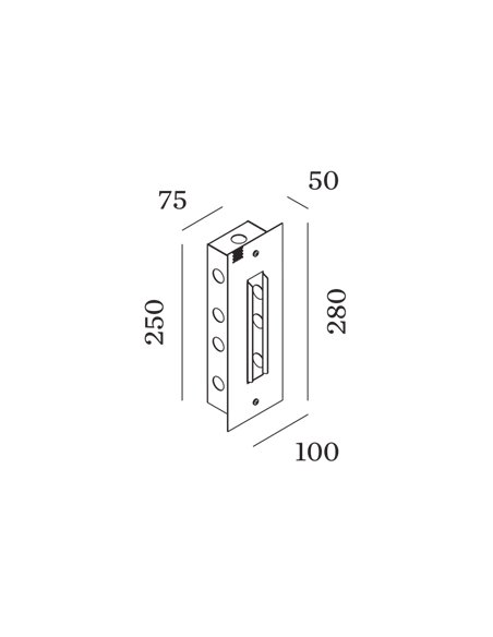 Wever & Ducré STRIPE 2.2 Plasterkit + Recessed Housing