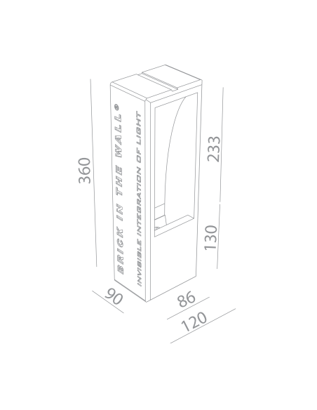 BRICK IN THE WALL Small IP54 Outdoor LED 600 lm 230VAC