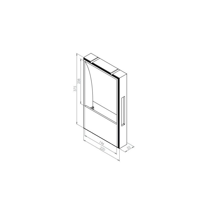 BRICK IN THE WALL Normall S IP20 LED 900LM 230VAC WARMDIM