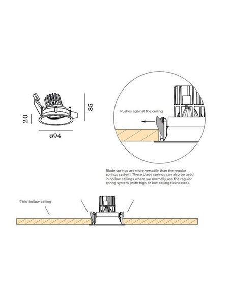 Wever & Ducré DEEP ADJUST 1.0 MR16 blade springs