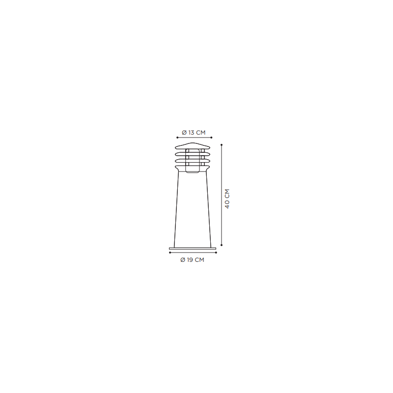 Royal Botania Rusty Lampe borne 40 cm