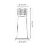 Royal Botania Rusty Lampe borne 40 cm