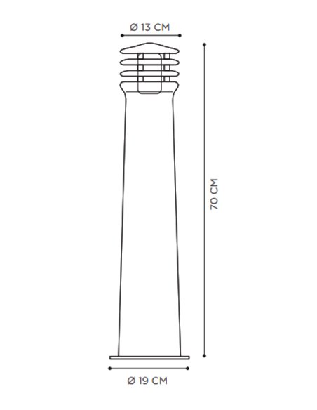 Royal Botania Rusty Bollard 70cm