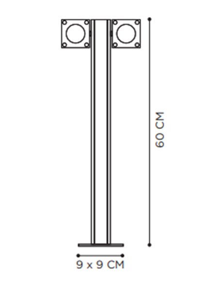 Royal Botania Q-Bic Bollard 60cm - 2 lamps