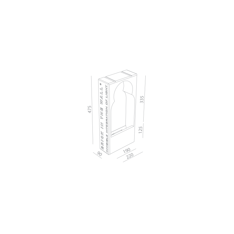 BRICK IN THE WALL Moor 6 IP54 Bathroom LED 800LM 230VAC