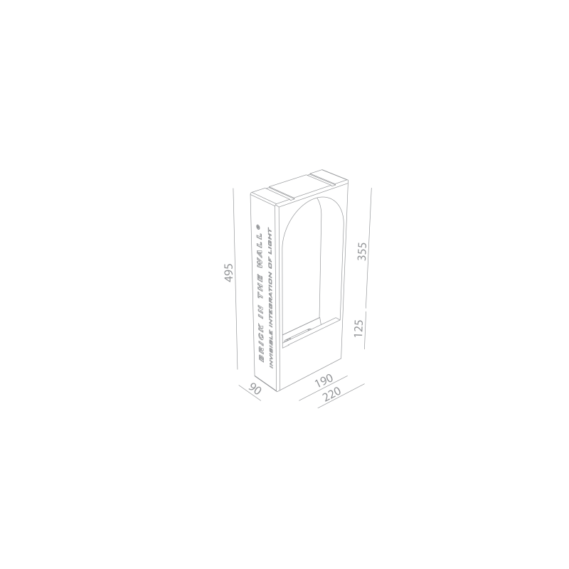 BRICK IN THE WALL Moor Large 1 IP54 Bathroom LED 800LM 230VAC