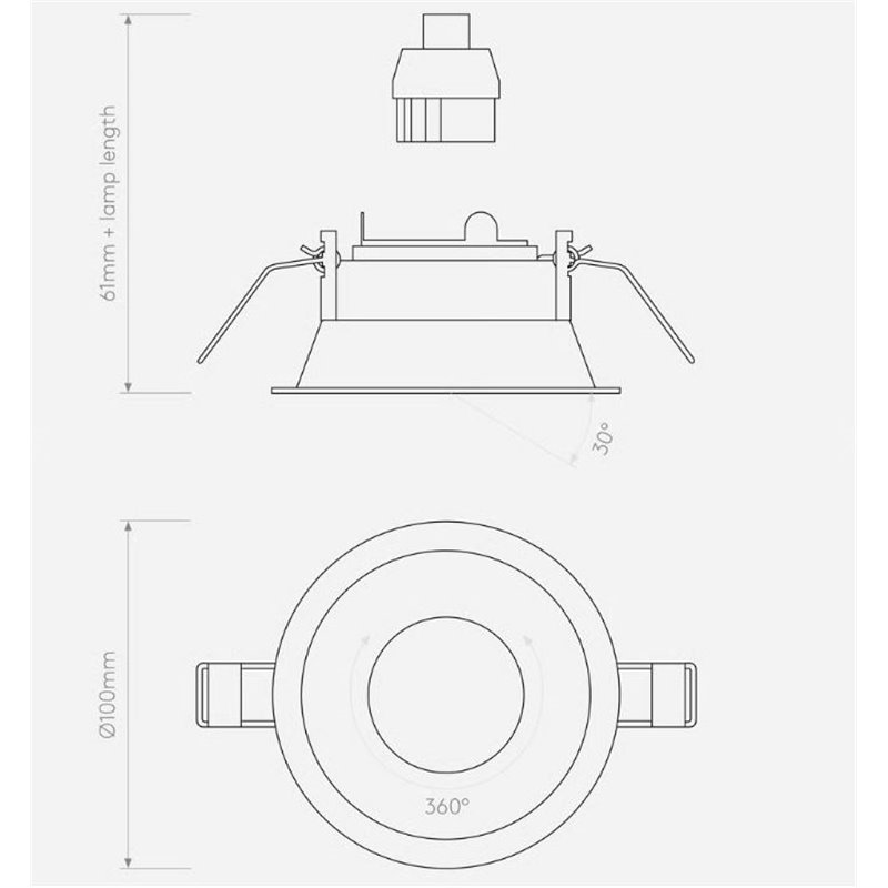 Astro Minima Slimline Round Adjustable Fire-Rated spot encastré