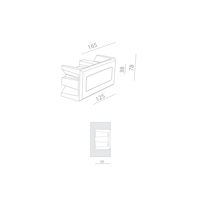 BRICK IN THE WALL Biba LED DIM 100LM IP54 BATHROOM