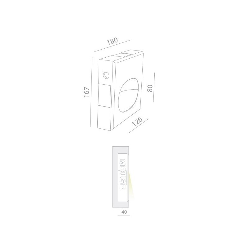BRICK IN THE WALL Mouse LED DIM 100LM IP20