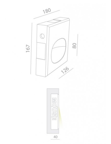 BRICK IN THE WALL Mouse LED DIM 200LM IP54 Outdoor