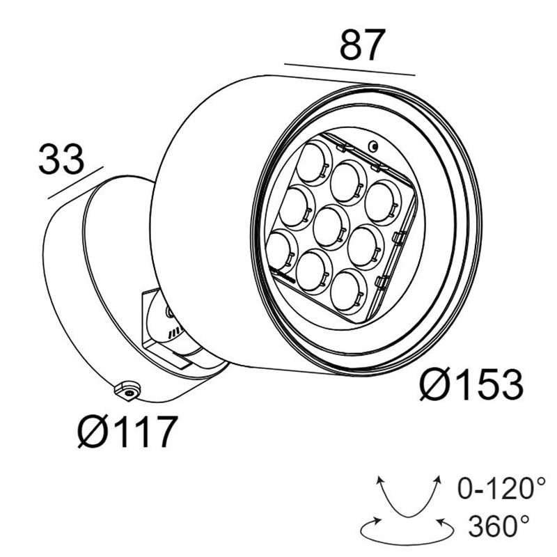 Delta Light Frax M linear V Wandlampe / Bodenlampe