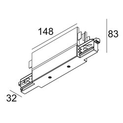Delta Light TRACK 3F DIM H MIDDLE SUPPLY