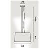 Foscarini Twice As Twiggy Susp. 10M Lampe A Suspension