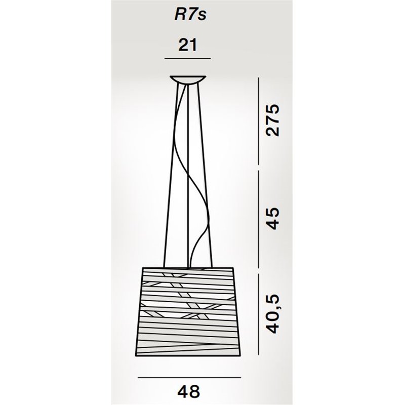 Foscarini Tress Grande R7S Susp. 10M Lampe A Suspension