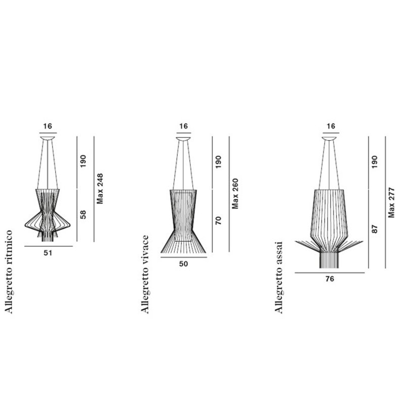 Foscarini Allegretto Assai Hängelampe