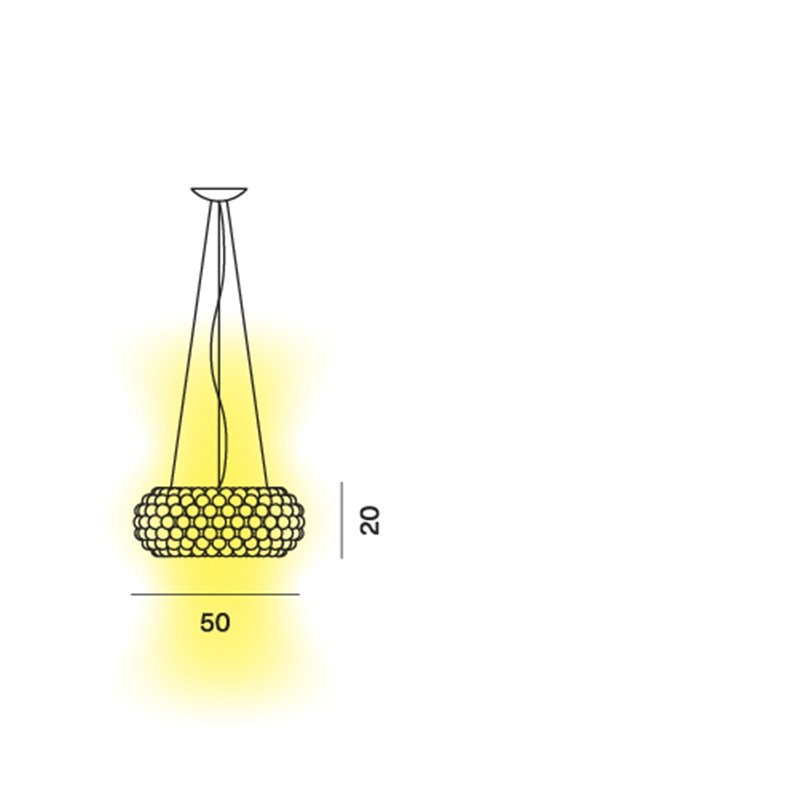 Foscarini Caboche Plus Media Mylight Tunable lampe a suspension