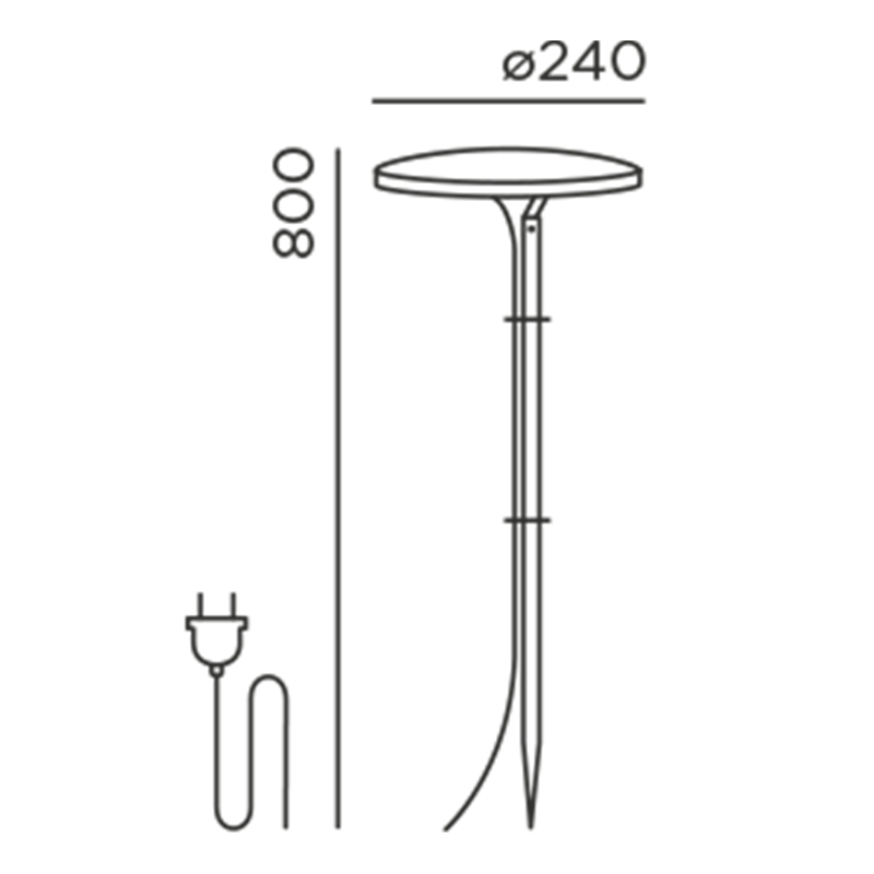 IP44 Pad Poteau de Jardin