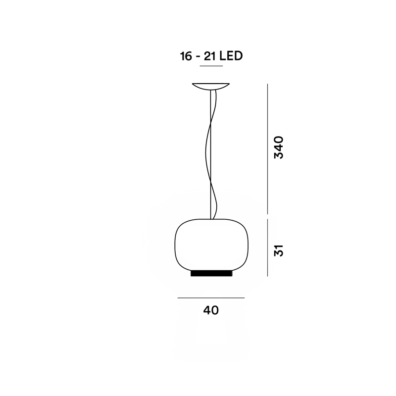 Foscarini Chouchin 1 Reverse Susp. 10M Lampe A Suspension