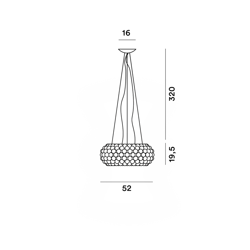 Foscarini Caboche Plus Media R7S Susp. 10M Lampe A Suspension