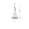 Foscarini Caboche Plus Media R7S Susp. 10M Lampe A Suspension