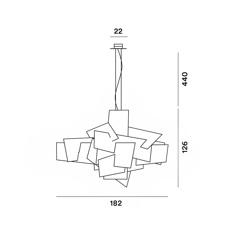 Foscarini Big Bang Xl Led Susp.10M Lampe A Suspension