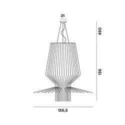 Foscarini Allegro Assai Led Susp. 10M Lampe A Suspension