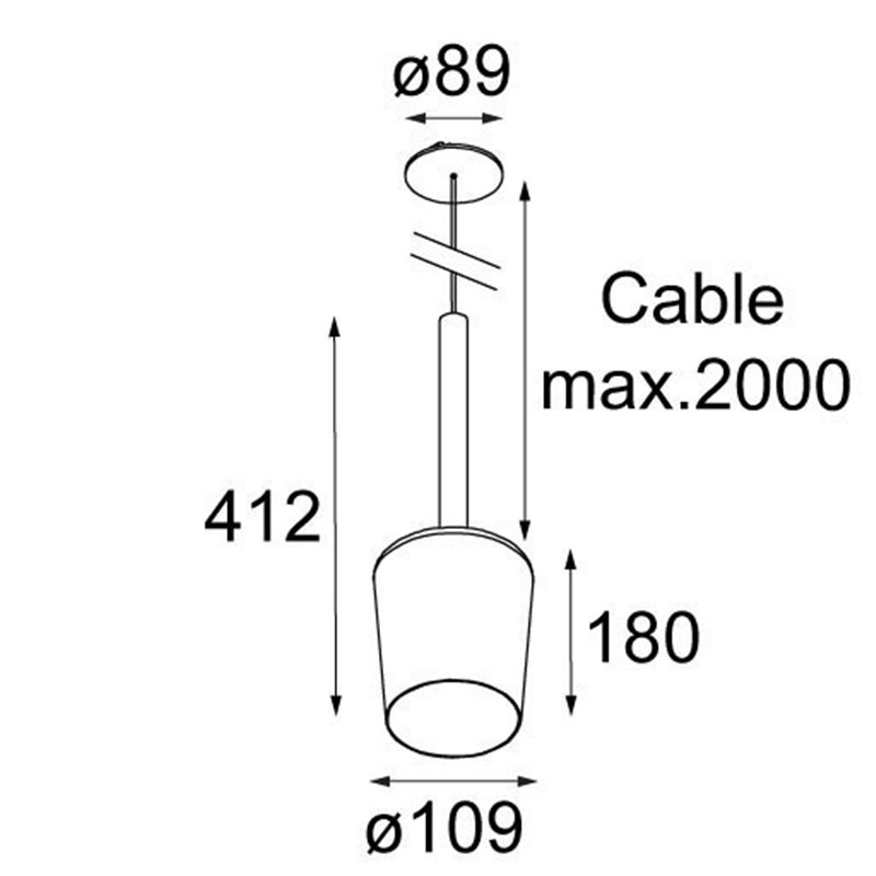 Modular Tulip blossom (power feed recessed) E27 Lampe de suspension - Outlet