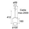 Modular Tulip blossom (power feed recessed) E27 Lampe de suspension - Outlet