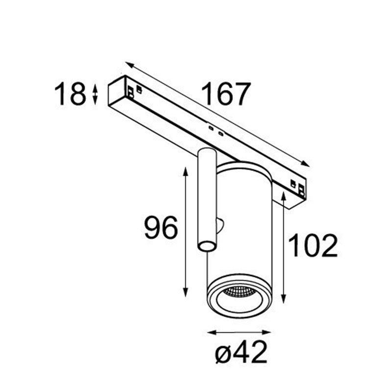Modular Médard 42 track 48V 1x LED Éclairage sur rail