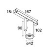 Modular Médard 42 track 48V 1x LED Éclairage sur rail