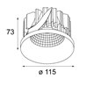 Modular Smart kup 115 LED GE Lumière encastrée