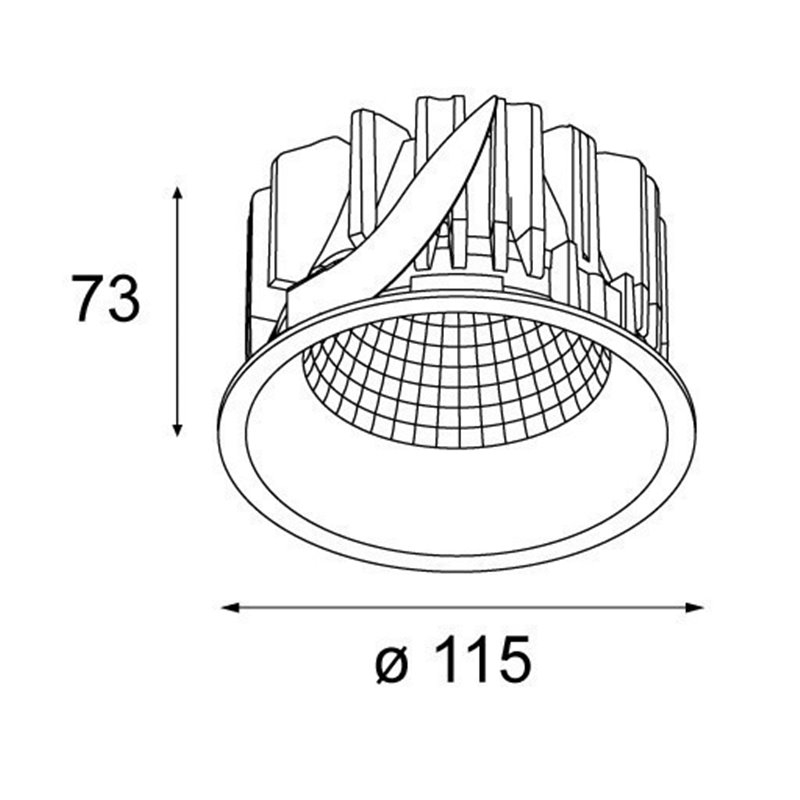 Modular Smart lotis 115 LED GE Lumière encastrée