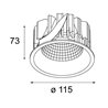 Modular Smart lotis 115 LED GE Lumière encastrée