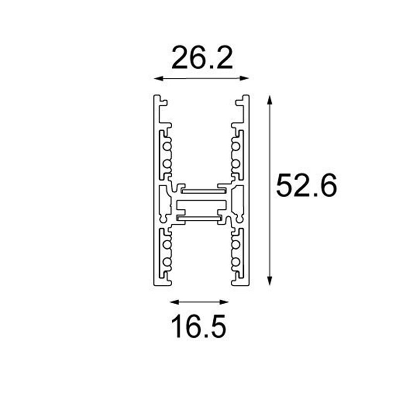 Modular Lighting Pista track 48V up/down profile 3m Schienenbeleuchtungssystem