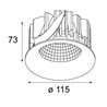 Modular Smart cake 115 LED GE Spot encastré