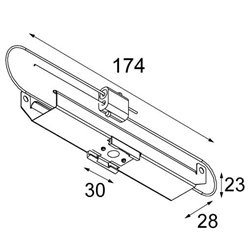 Modular Lighting Pista bracket incl. safety cable for climate control ceilings (10 pieces) Deckenlampe